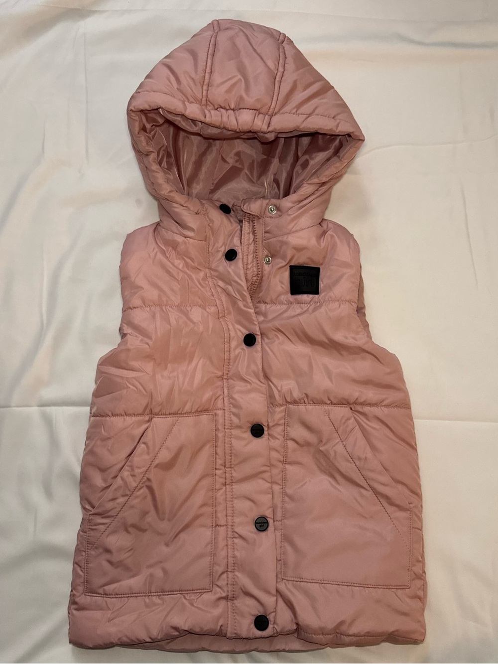 Madden Girl Girls Pink Hooded Puffer Vest – Size 6/6X